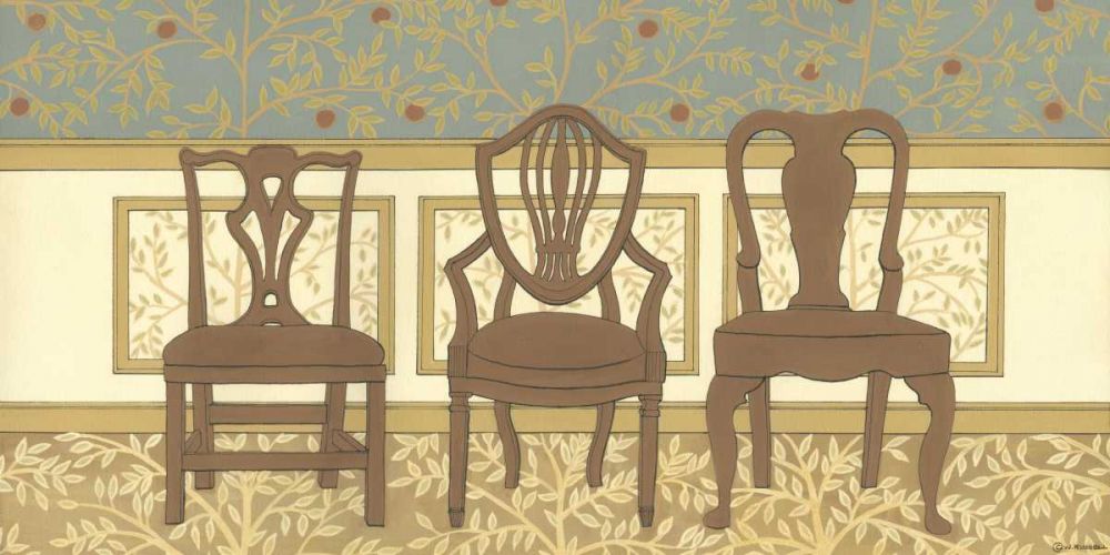 Wall Art Painting id:237185, Name: Arts and Crafts Chairs II, Artist: Russell, Wendy