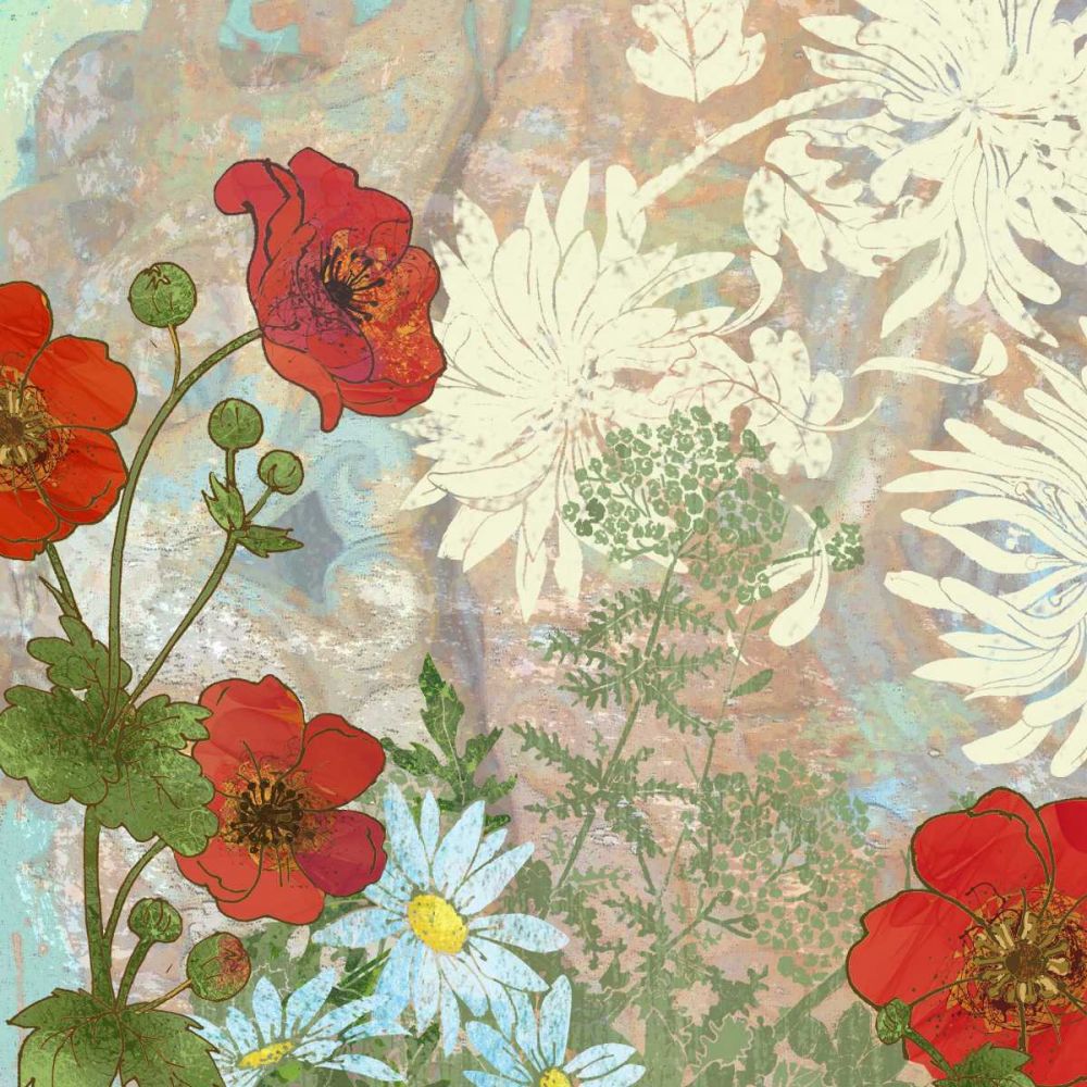 Wall Art Painting id:237462, Name: Summer Poppies I, Artist: Collier-Morales, R.
