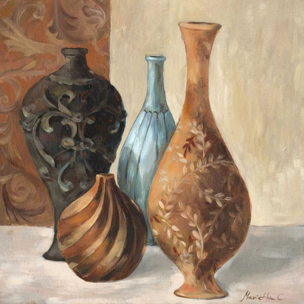 Wall Art Painting id:237665, Name: Spa Vases I, Artist: Cohen, Marietta