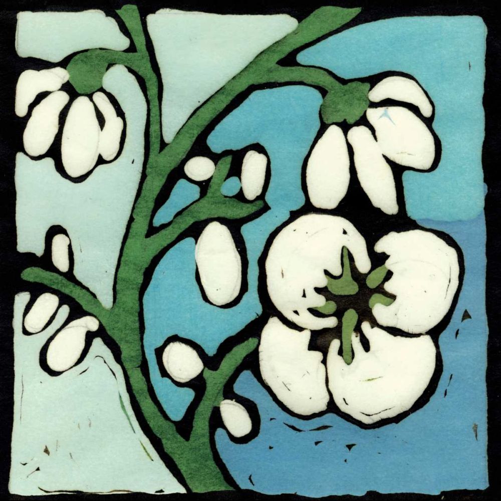 Wall Art Painting id:238643, Name: Teal Batik Botanical II, Artist: Davis, Andrea