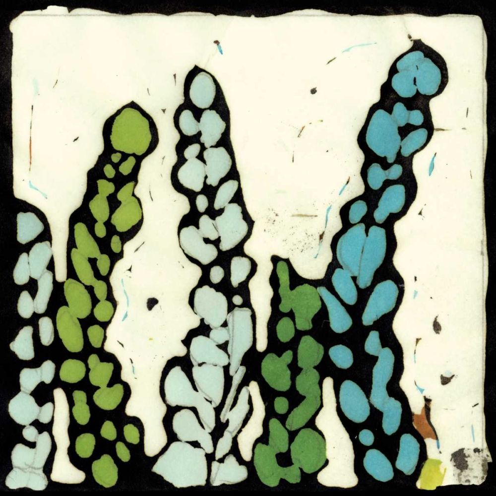 Wall Art Painting id:238644, Name: Teal Batik Botanical III, Artist: Davis, Andrea