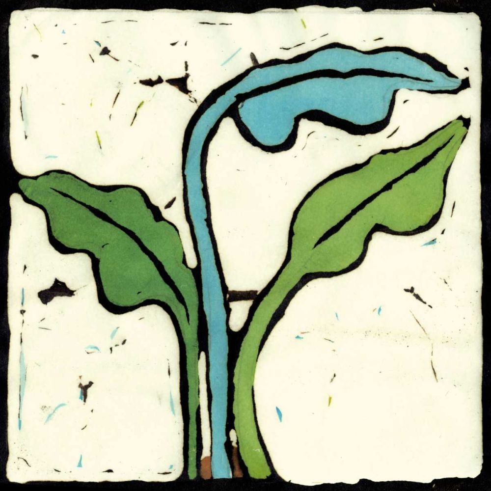 Wall Art Painting id:238645, Name: Teal Batik Botanical IV, Artist: Davis, Andrea