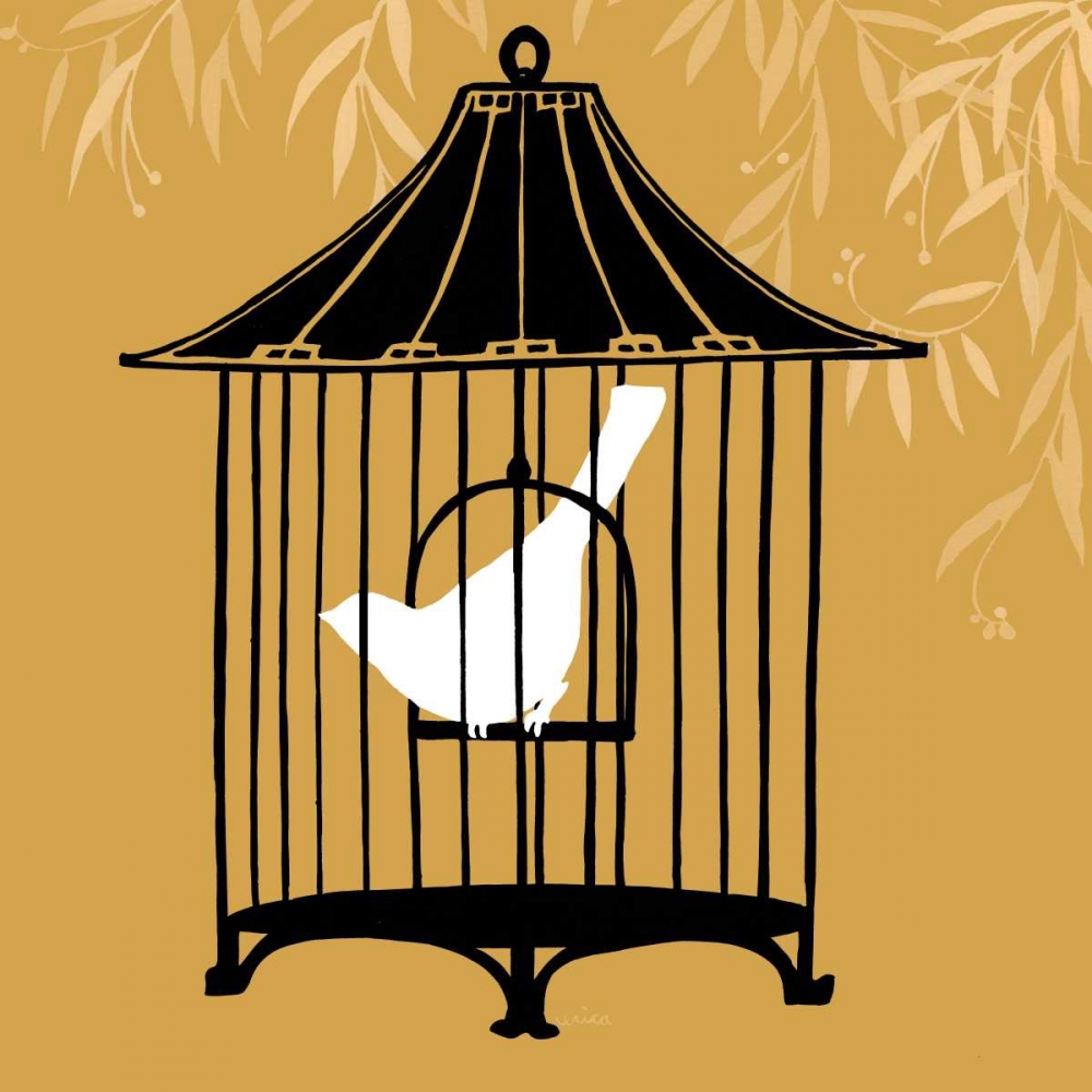 Wall Art Painting id:35309, Name: Birdcage Silhouette I, Artist: Vess, June Erica