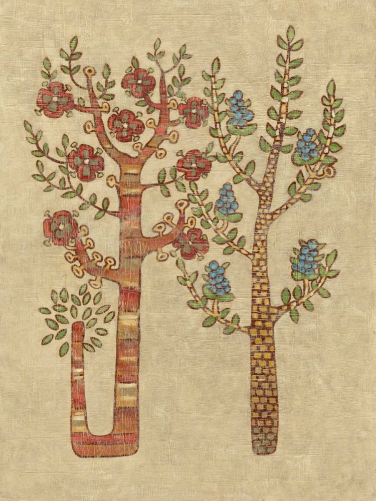 Wall Art Painting id:35460, Name: Linen Trees II, Artist: Zarris, Chariklia