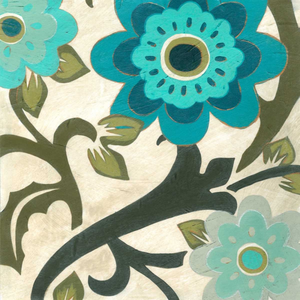 Wall Art Painting id:35556, Name: Peacock Blossoms II, Artist: Vess, June Erica