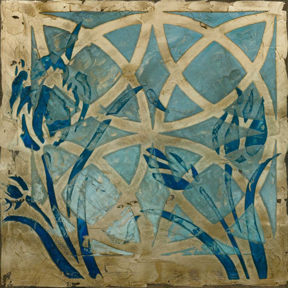 Wall Art Painting id:172404, Name: Stained Glass Indigo III, Artist: Meagher, Megan