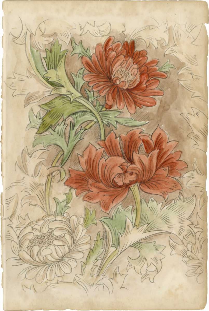 Wall Art Painting id:38578, Name: Floral Pattern Study I, Artist: Harper, Ethan
