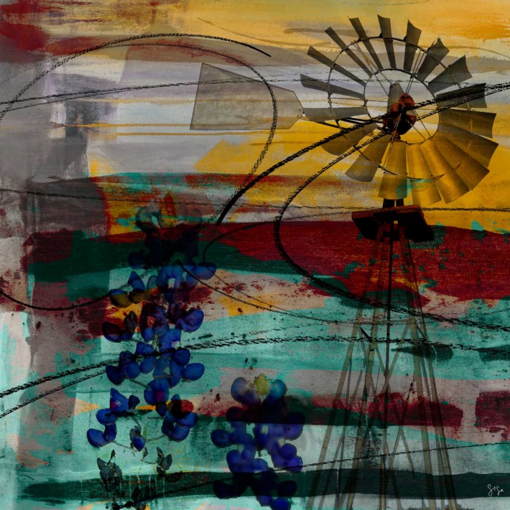 Wall Art Painting id:61261, Name: Windmill Abstract, Artist: Jasper, Sisa
