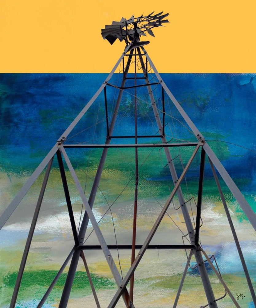 Wall Art Painting id:61281, Name: Windmill Abstract, Artist: Jasper, Sisa