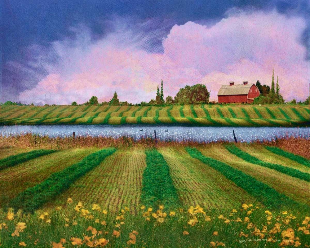 Wall Art Painting id:50376, Name: Idyllic Farm II, Artist: Vest, Chris