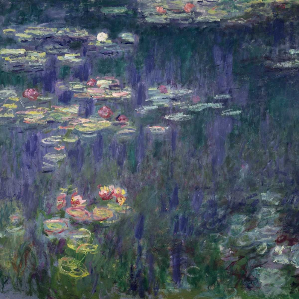 Wall Art Painting id:162875, Name: Waterlilies: Green Reflections (detail), Artist: Monet, Claude