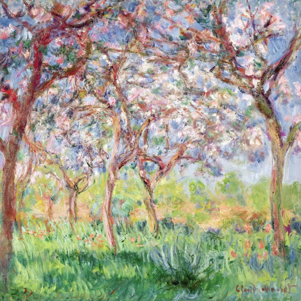 Wall Art Painting id:42662, Name: Printemps a Giverny, Artist: Monet, Claude