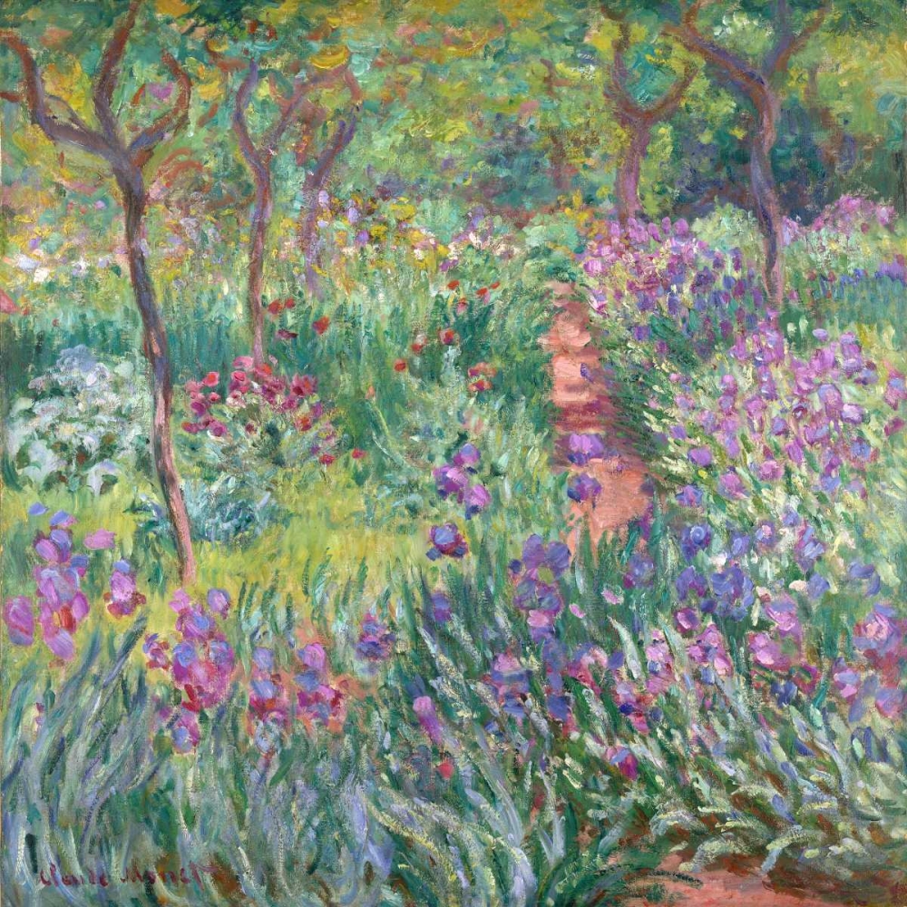 Wall Art Painting id:42698, Name: The artists garden at Giverny, Artist: Monet, Claude