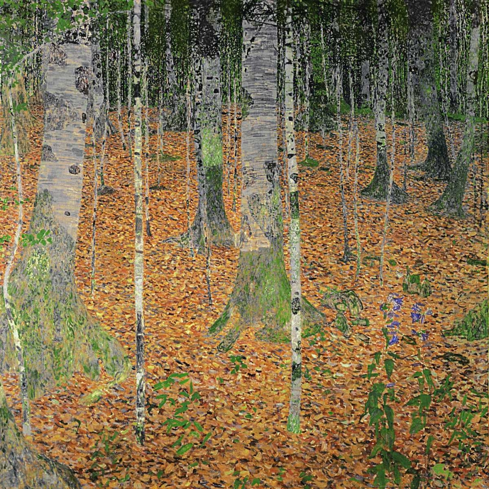 Wall Art Painting id:42673, Name: The Birch Wood, Artist: Klimt, Gustav
