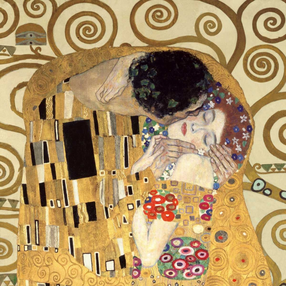 Wall Art Painting id:42668, Name: The Kiss, Artist: Klimt, Gustav
