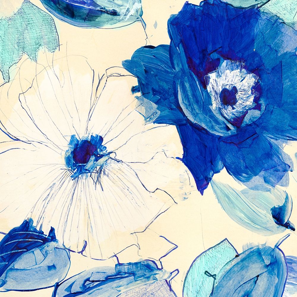 Wall Art Painting id:218472, Name: Toile Fleurs I, Artist: Parr, Kelly