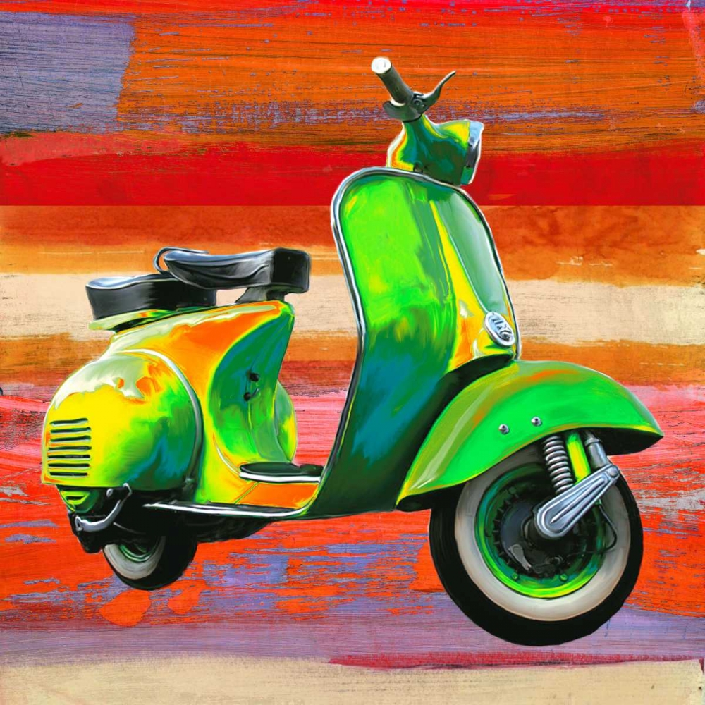 Wall Art Painting id:65030, Name: Pop Scooter I, Artist: Rizzardi, Teo