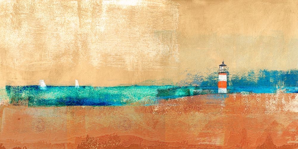 Wall Art Painting id:218369, Name: Coast Line and Lighthouse, Artist: Blanco, Alex