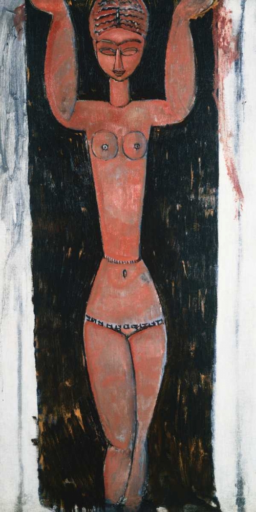 Wall Art Painting id:43134, Name: Caryatid Rouge, Artist: Modigliani, Amedeo