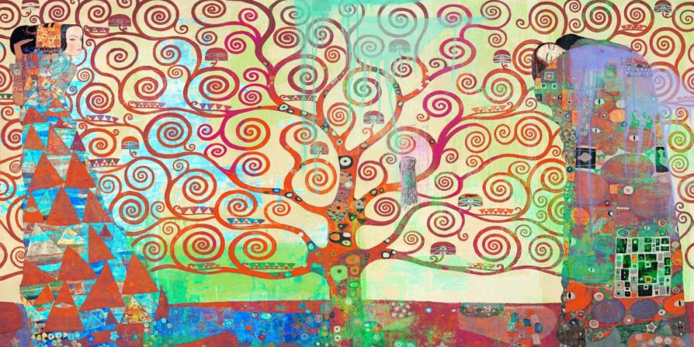 Wall Art Painting id:117899, Name: Klimts Tree of Life 2.0, Artist: Chestier, Eric