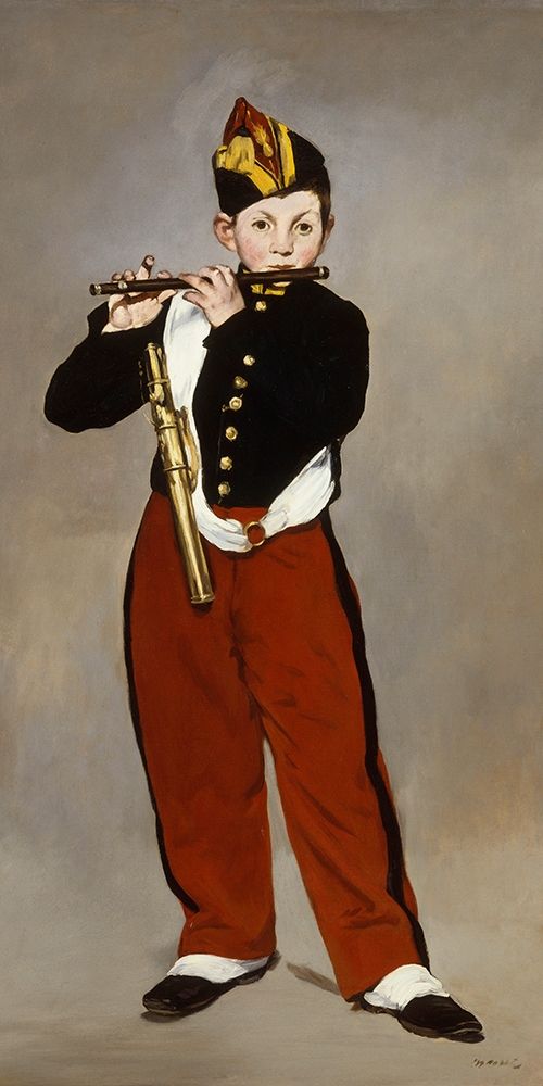 Wall Art Painting id:193526, Name: The Young Flautist, Artist: Manet, Edouard