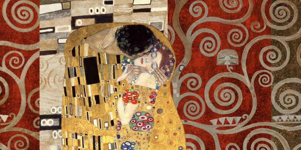 Wall Art Painting id:43146, Name: The Kiss-Pewter, Artist: Klimt, Gustav