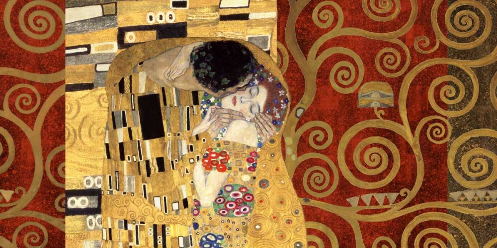 Wall Art Painting id:43147, Name: The Kiss-Gold, Artist: Klimt, Gustav