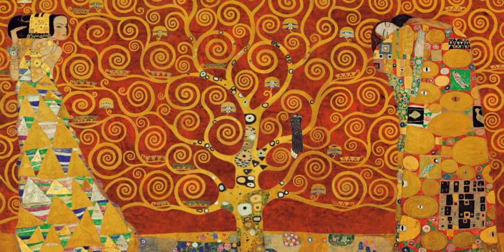 Wall Art Painting id:43138, Name: Tree of Life-Red, Artist: Klimt, Gustav