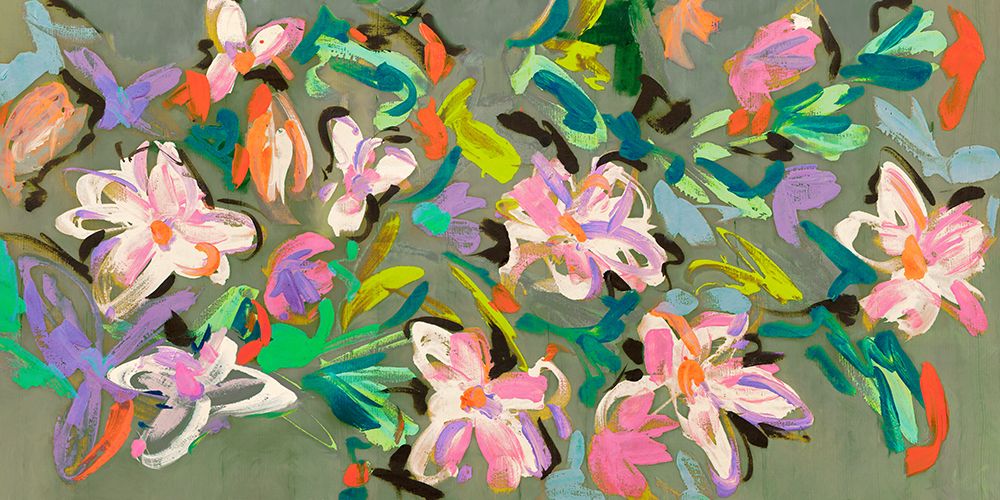 Wall Art Painting id:490754, Name: Waterlilies Parade, Artist: Parr, Kelly