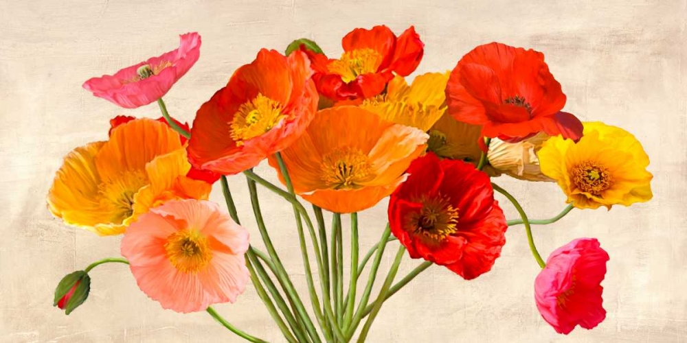 Wall Art Painting id:78153, Name: Poppies in Spring, Artist: Villa, Luca