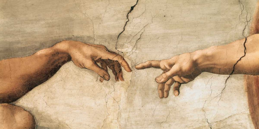 Wall Art Painting id:43173, Name: La creazione di Adamo, Artist: Buonarroti, Michelangelo