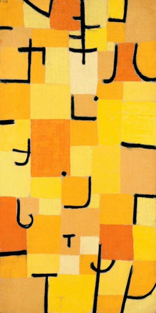 Wall Art Painting id:70068, Name: Signs in Yellow, Artist: Klee, Paul