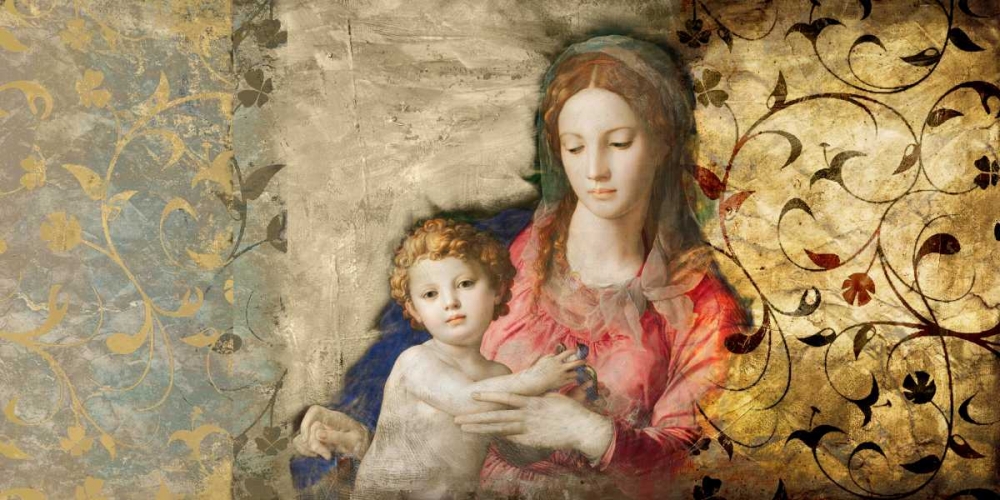Wall Art Painting id:42903, Name: Virgin Mary-after Bronzino, Artist: Roux, Simon