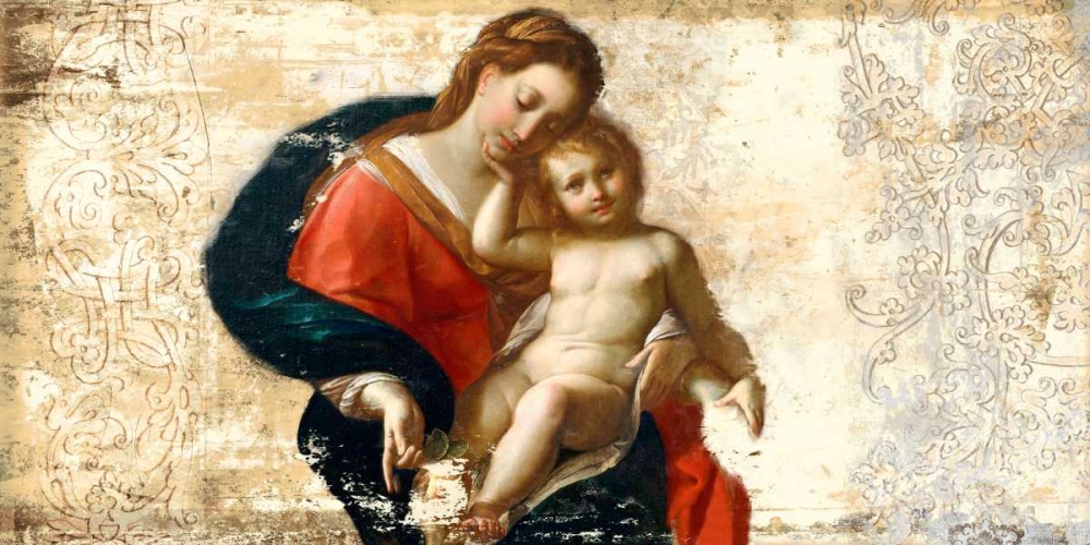 Wall Art Painting id:47906, Name: Madonna and Child-after Procaccini, Artist: Roux, Simon