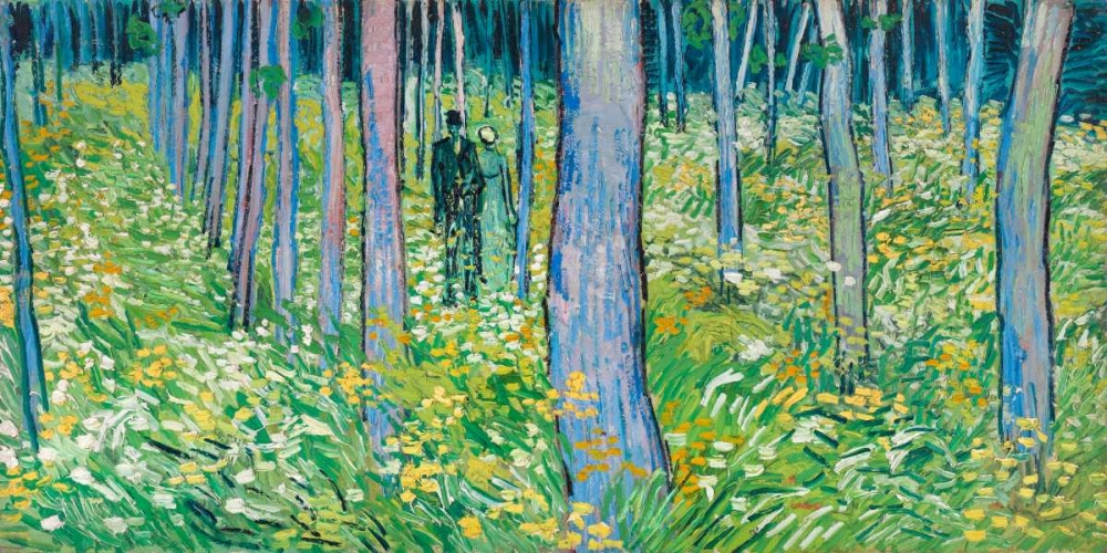 Wall Art Painting id:43353, Name: Undergrowth with two figures, Artist: van Gogh, Vincent