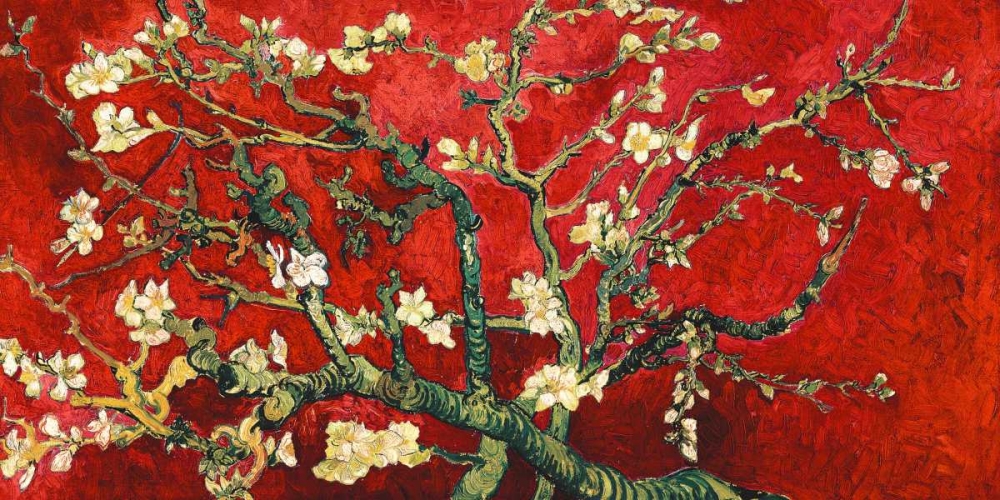 Wall Art Painting id:117971, Name: Mandorlo in fiore (red variation, detail), Artist: Van Gogh, Vincent