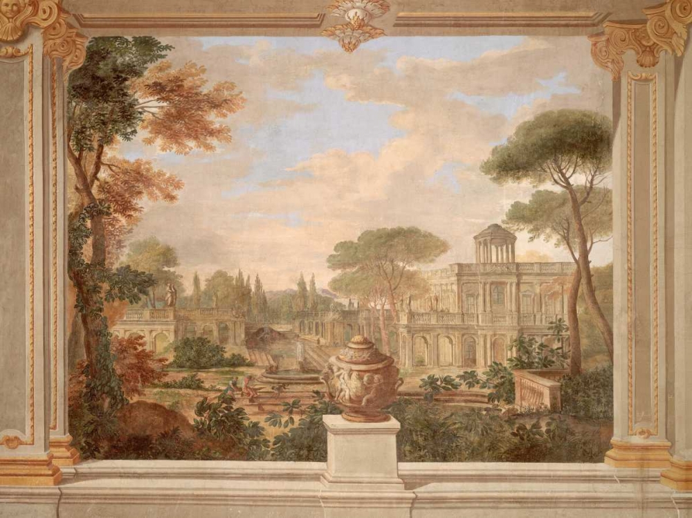 Wall Art Painting id:44027, Name: Fresco of Rome landscape, Artist: Anonymous