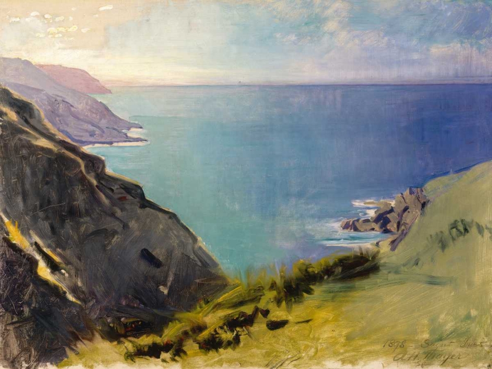 Wall Art Painting id:43930, Name: Cornish Headlands, Artist: Thayer, Abbott Handerson