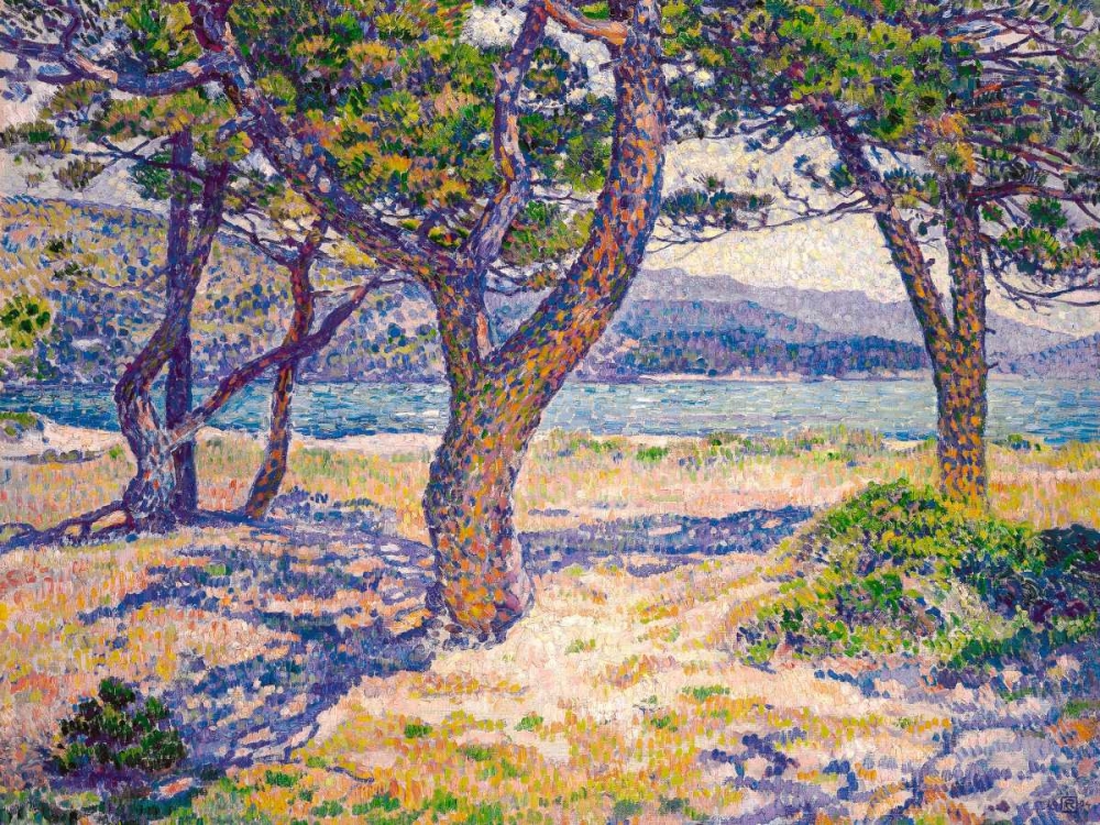 Wall Art Painting id:43944, Name: The Mediterranean at Le Lavandou, Artist: Van Rysselberghe, Theo