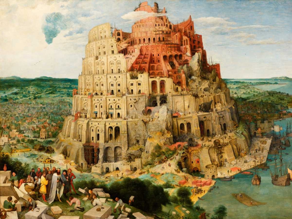 Wall Art Painting id:162766, Name: The Tower of Babel , Artist: Bruegel the Elder, Pieter