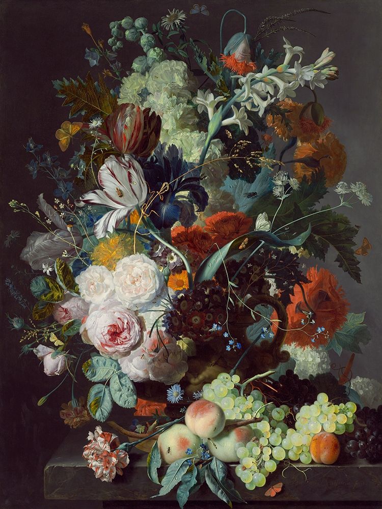 Wall Art Painting id:218455, Name: Still Life with Flowers and Fruit, Artist: van Huysum, Jan