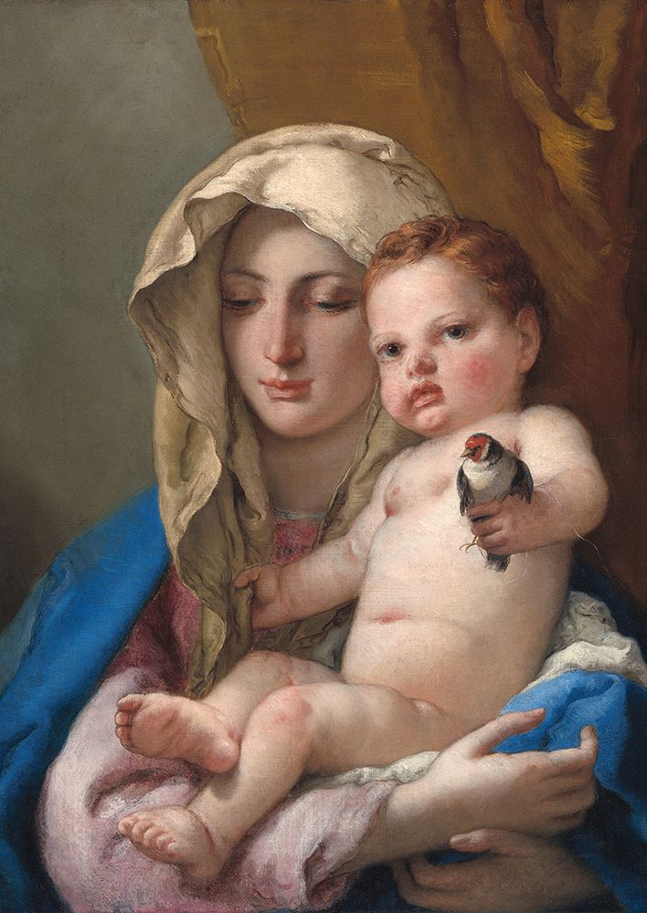 Wall Art Painting id:446395, Name: Madonna of the goldfinch, Artist: Tiepolo, Giovanni Battista