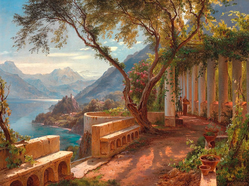 Wall Art Painting id:769492, Name: Italian Loggia, 1877, Artist: Aagaard, Carl Frederic