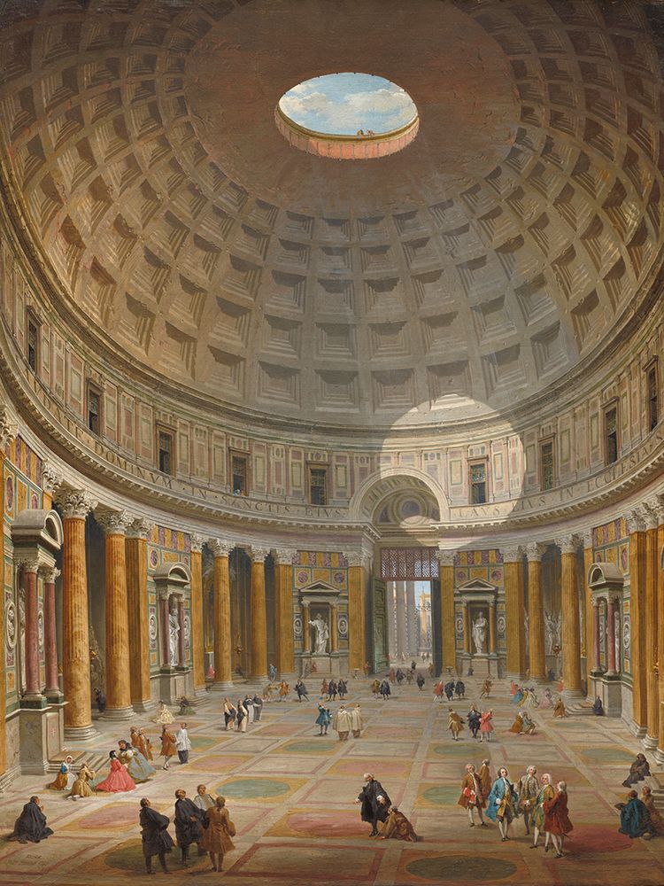 Wall Art Painting id:769493, Name: Interior of the Pantheon, Rome, Artist: Panini, Giovanni Paolo
