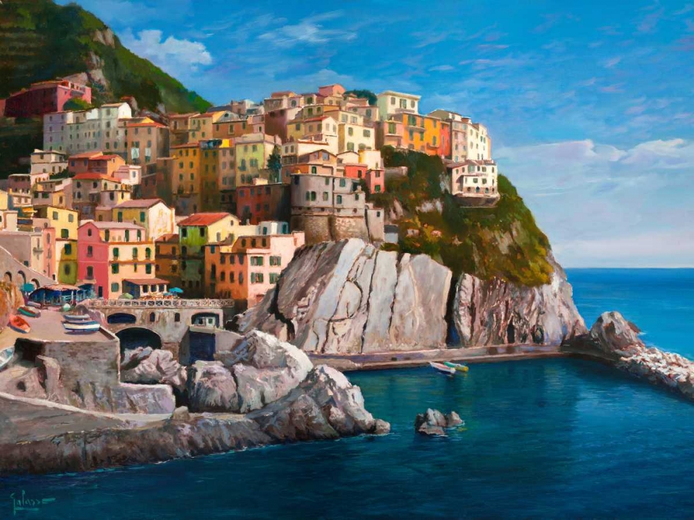 Wall Art Painting id:43531, Name: Manarola-Le Cinque Terre, Artist: Galasso, Adriano
