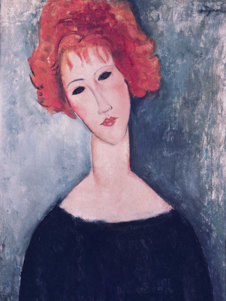 Wall Art Painting id:43982, Name: Red Head, Artist: Modigliani, Amedeo