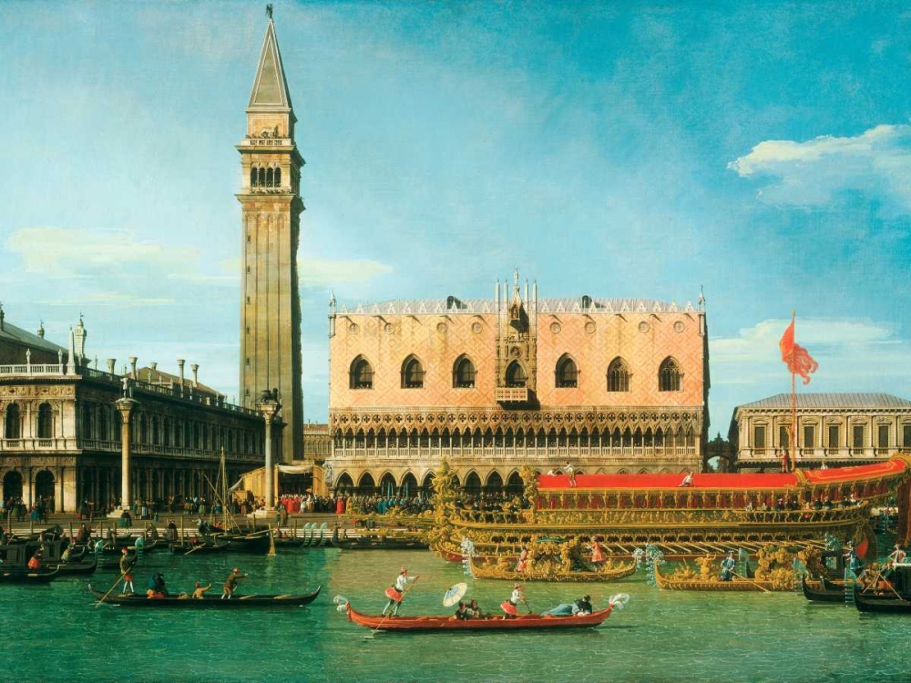 Wall Art Painting id:44028, Name: The Bucintoro at the Molo on Ascension Day, Artist: Canaletto