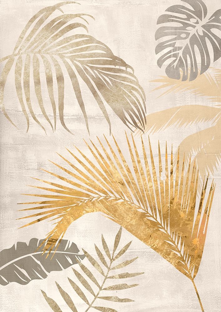 Wall Art Painting id:354128, Name: Palm Leaves Gold II, Artist: Grant, Eve C.