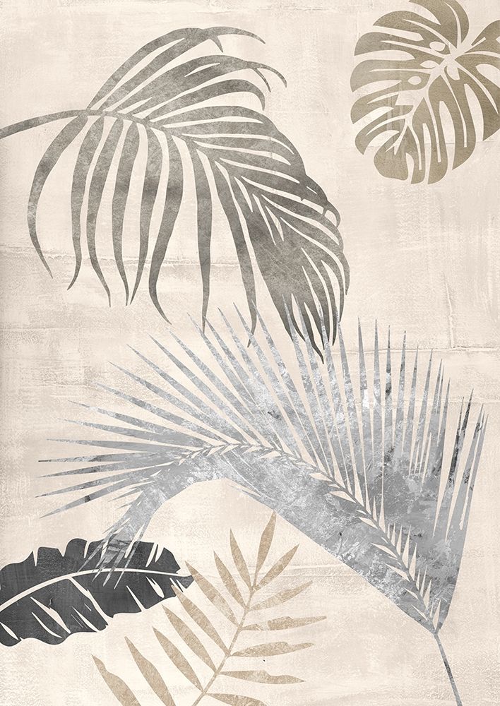 Wall Art Painting id:354131, Name: Palm Leaves Silver II, Artist: Grant, Eve C.