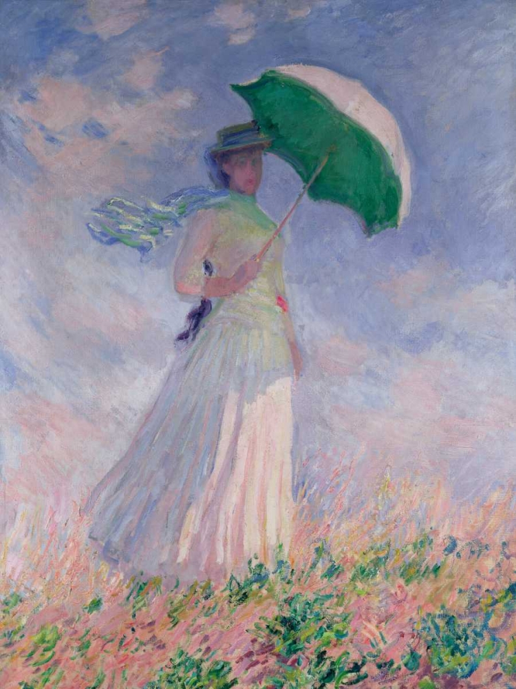 Wall Art Painting id:43867, Name: Woman with a Parasol-Right, Artist: Monet, Claude